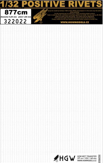 1/32 Positive Rivets 1/32  877cm pitch 1,60mm