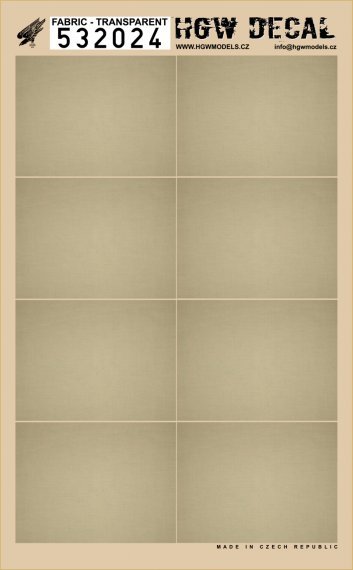 1/32 Fabric transparent 8 pc. of 82 x 61 mm