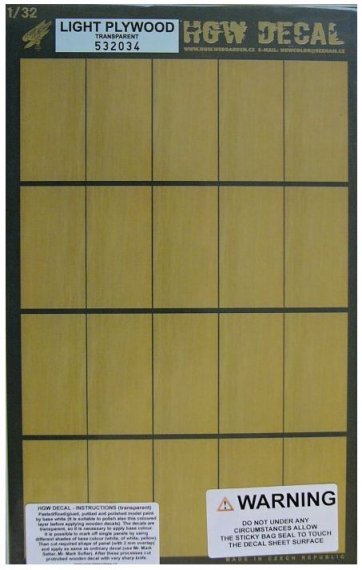 1/32 Decals Light Plywood (transparent)