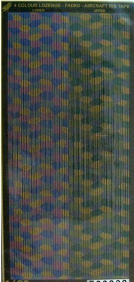 1/32 Aircr.Rib Tape 4-col. lozenge faded straight