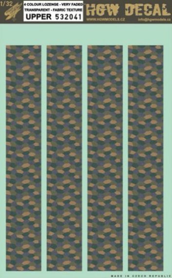 1/32 4 Colour Lozenge Transparent Fabric Texture Upper