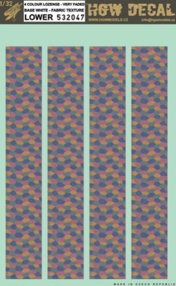 1/32 4 Colour Lozenge Base White Fabric Texture Lower