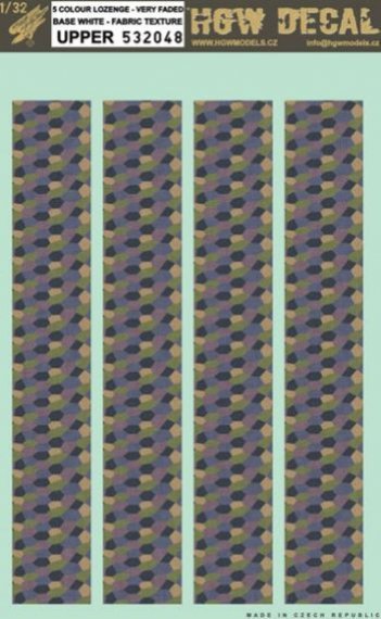 1/32 5 Colour Lozenge Base White Fabric Texture Upper