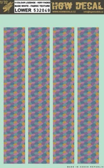 1/32 5 Colour Lozenge Base White Fabric Texture Lower