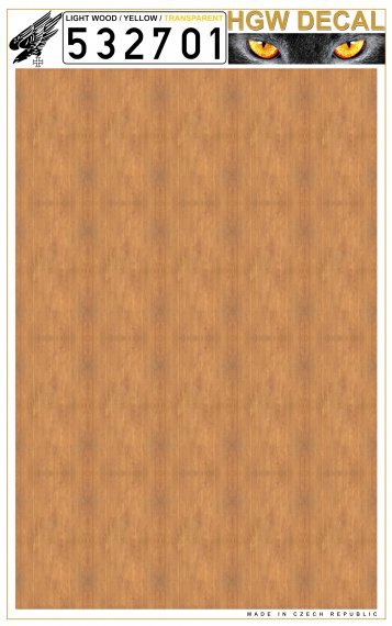 1/32 Yellow Light Wood transparent no grid sheet