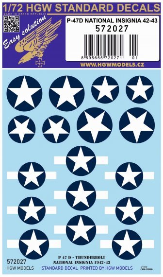 1/72 Republic P-47D Thunderbolt National Insignia 42-43