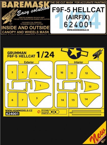 1/24 Grumman F6F-5 Hellcat MASKS