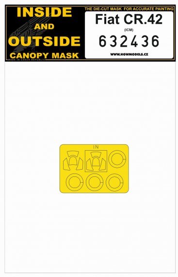1/32 Fiat CR.42 canopy and wheel paint masks
