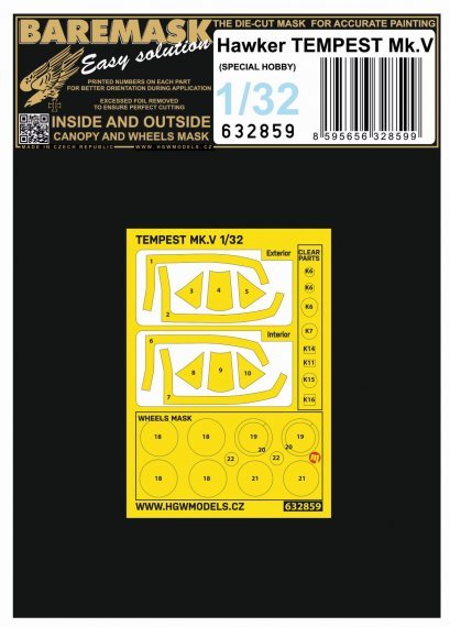 1/32 Mask Hawker Tempest Mk.V