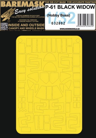 1/32 Mask P-61 Black Widow for Hobby Boss