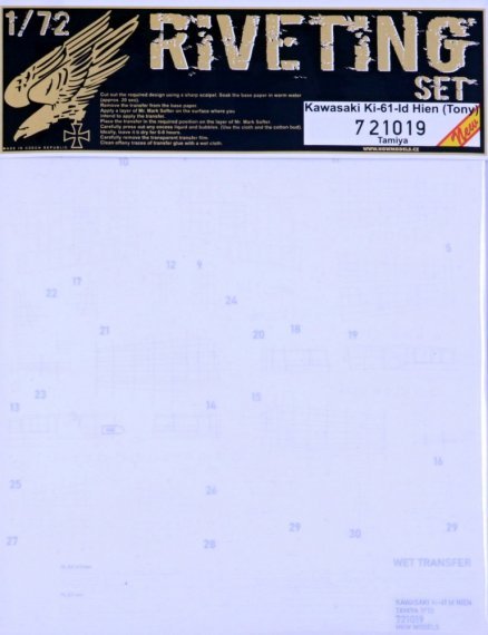 1/72 Ki-61-Id Hien RIVETING SET decal
