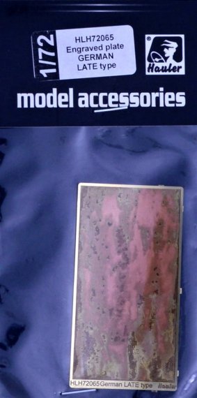 1/72 Engraved plate  GERMAN late type