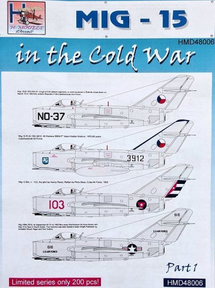 1/48 Decals MiG-15 in the Cold War  Part 1