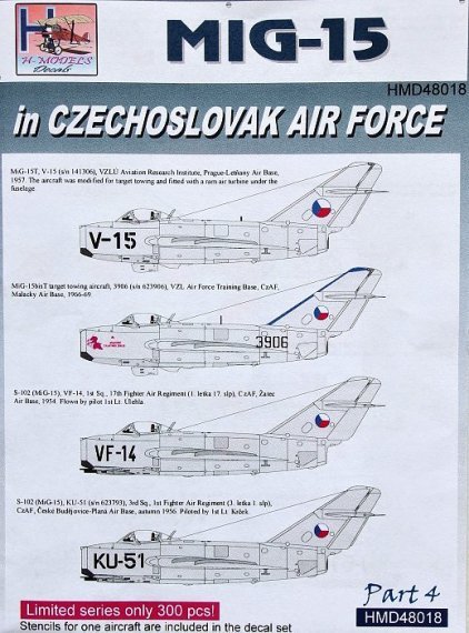 1/48 Decals MiG-15 in Czechoslovak AF  Part 4