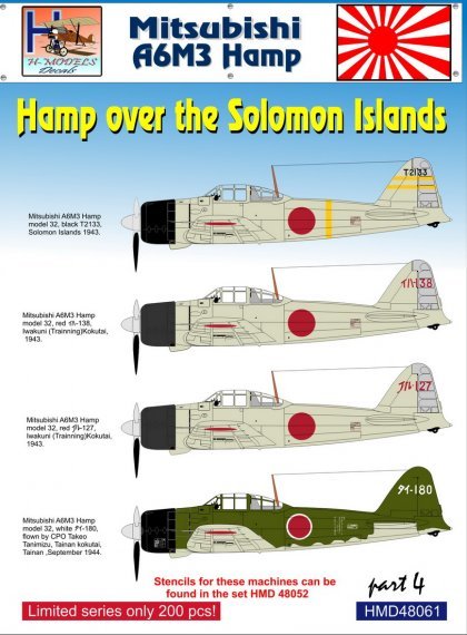 1/48 Decals Mitsub.A6M3 Hamp over Solomon Islands