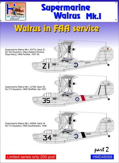 1/48 Supermarine Walrus Mk.I/Mk.II in FAA Service, Pt.2