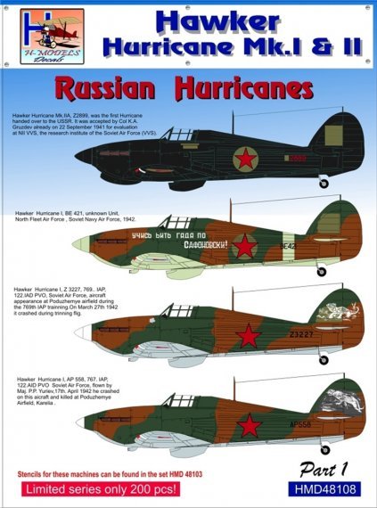 1/48 Decals Russian Hurricanes Part 1