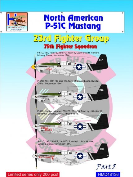 1/48 North-American P-51C Mustang 23rd Fighter Group, Pt.5