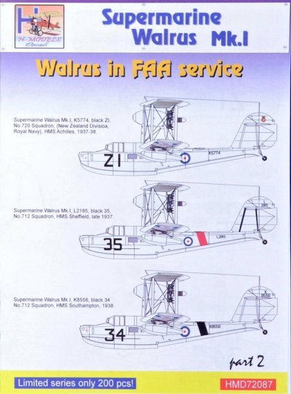 1/72 Westland Walrus Mk.I in FAA Service, Pt.2