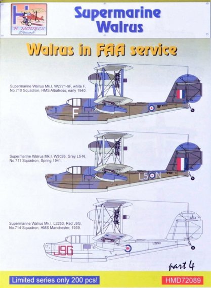 1/72 Westland Walrus Mk.I in FAA Service, Pt.4
