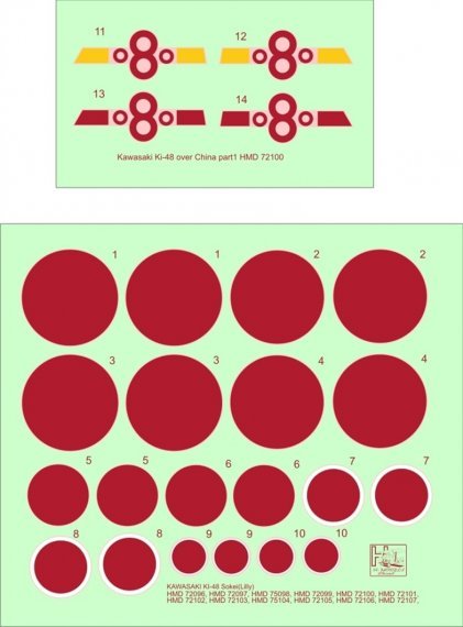 1/72 Decals Ki-48 Sokei over China Part 1