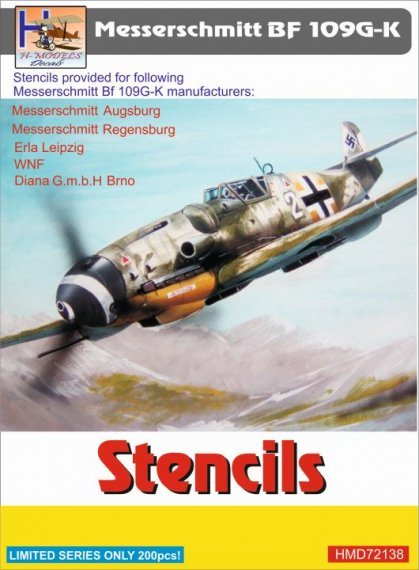 1/72 Stencils Messerschmitt BF 109 G-K