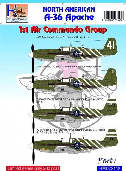 H-Model D�calcomanies North-American A-36 1/72