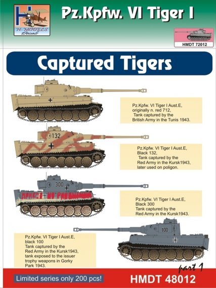 1/48 Decals Pz.Kpfw.VI Tiger I  Captured Part 1