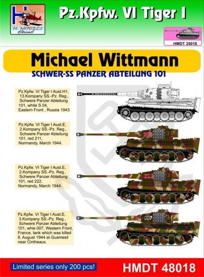 1/48 Decals Pz.Kpfw.VI Tiger I Michael Wittmann