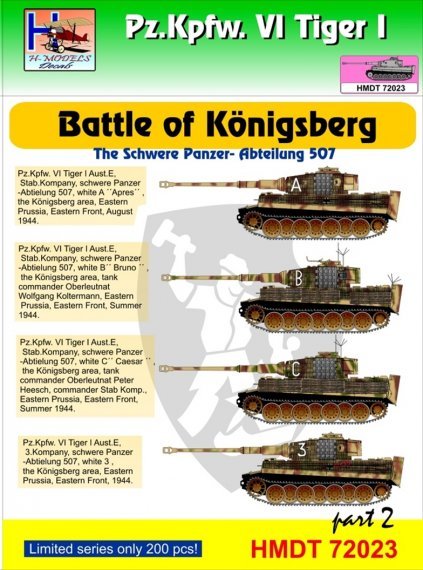 1/72 Decals Pz.Kpfw.VI Tiger I Battle Knigsberg 2
