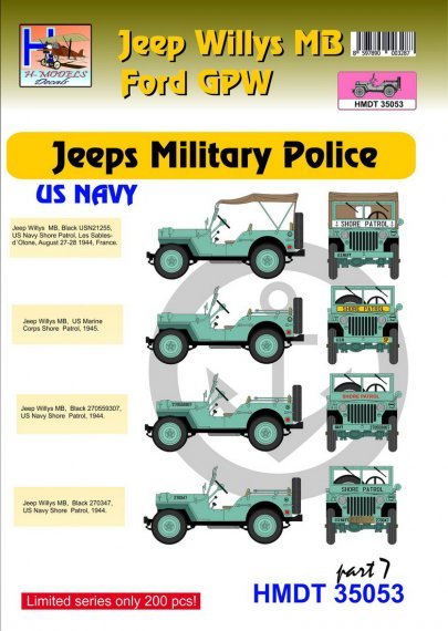 1/35 Willys Jeep MB/U.S. Ford Gpw Jeeps Military Police, Pt.7