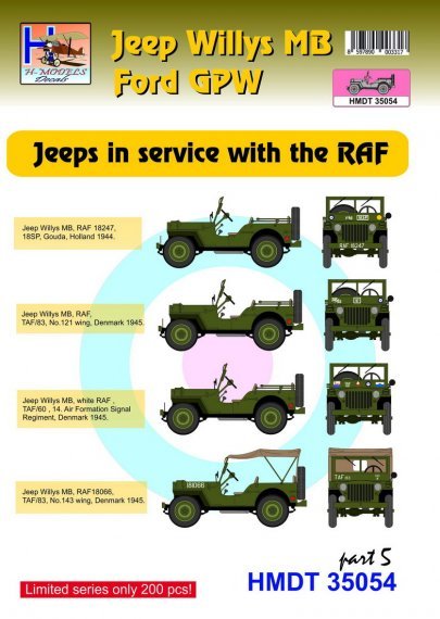 1/35 Willys Jeep MB/U.S. Ford Gpw Raf Jeeps, Pt.5