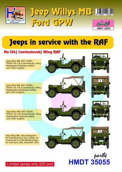 1/35 Willys Jeep MB/U.S. Ford Gpw Raf Jeeps, Pt.4