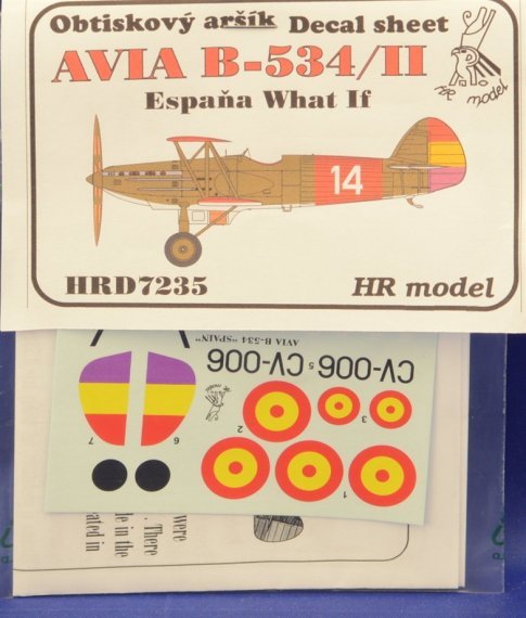 1/72 Decals Avia B-534/II