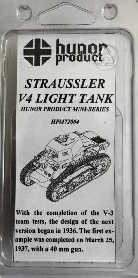 Straussler V4 Light Tank avec chenilles 3D 1/72