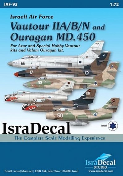 1/72 Scale Iaf Vautour IIA/IIB/IIN and Ouragan MD.450