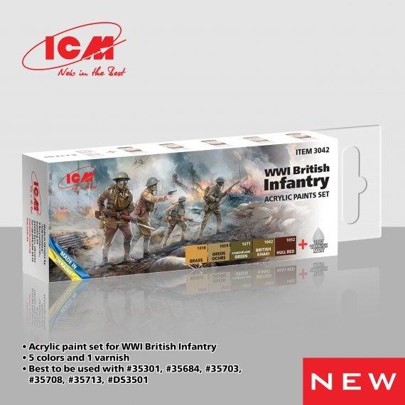 WWI British infantry Acrylic paint set