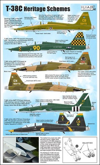 1/48 Northrop T-38C Heritage Schemes