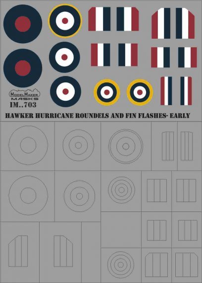1/32 Hawker Hurricane roundels and fin flashes-EARLY