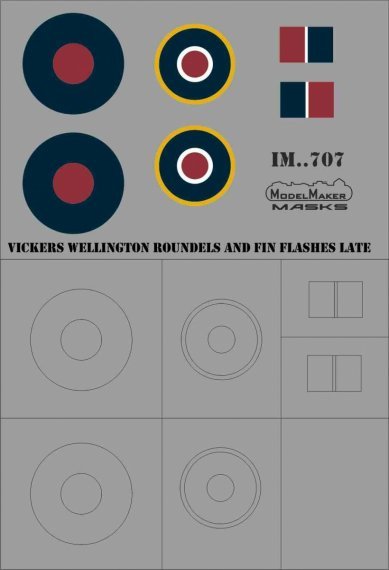 1/72 Vickers Wellington Roundels And Fin Flashes Late