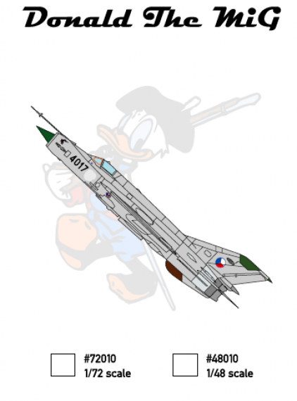 1/72 Donald the MiG. Czech Mikoyan MIG-21MF #4017
