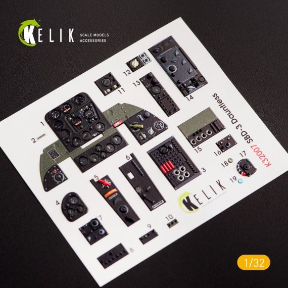 1/32 Douglas SBD-3 Dauntless interior 3D decals