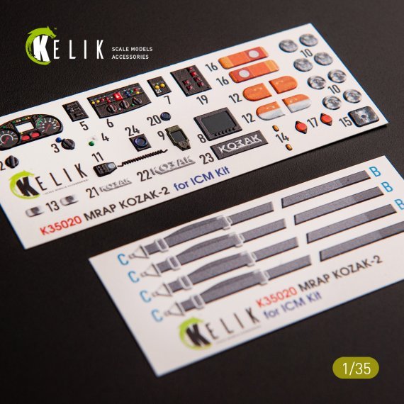 1/35 Kozak-2 Ukrainian Mrap decals for Icm