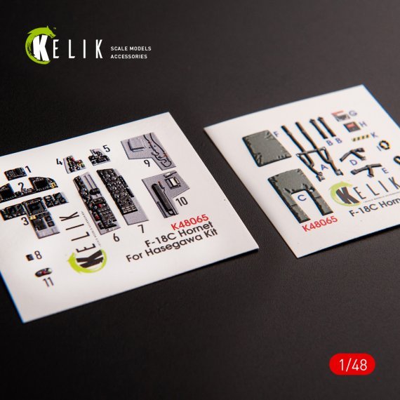 1/48 F-18C Hornet interior decals for Hasegawa