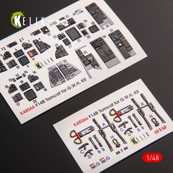 1/48 Grumman F-14B Tomcat interior decals for Great Wall Hobby