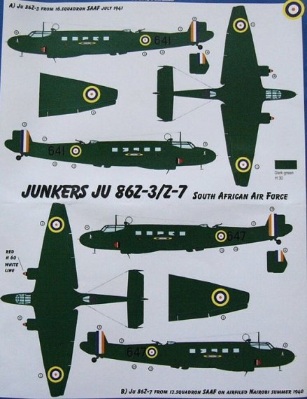 1/72 Ju 86Z-3/Z-7 South African AF  Conv.Set