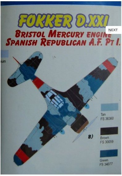 1/72 Fokker C.X BM Engine Conv.Set (Spanish Rep.)