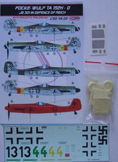 1/48 Focke-Wulf Ta 152H-0 with rockets R4M Orkan set
