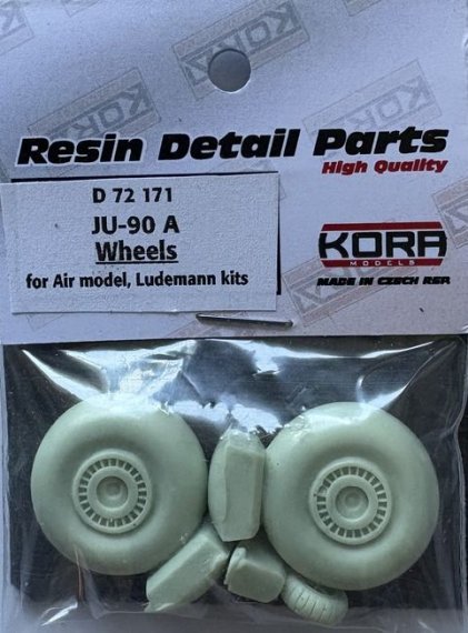 1/72 Wheels for Ju-90A Air Model, Ludemann kits