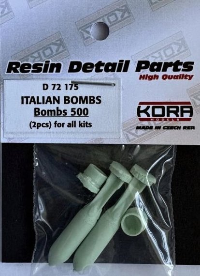KORA MODEL Italian Bombs 500kg 1/72 (2 pcs)